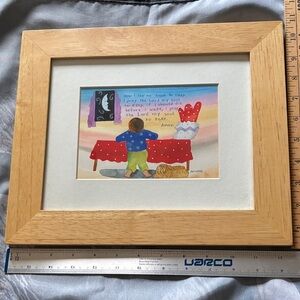 Framed Art Print with Natural Wood Frame